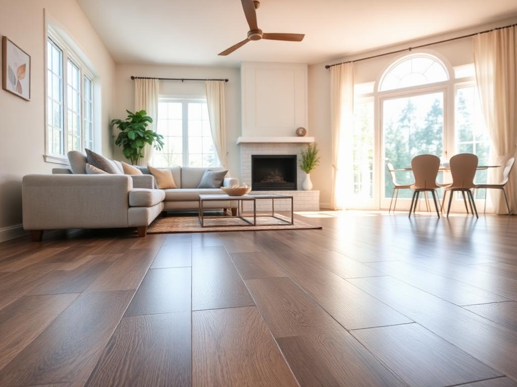 Assembled furniture in a modern living room